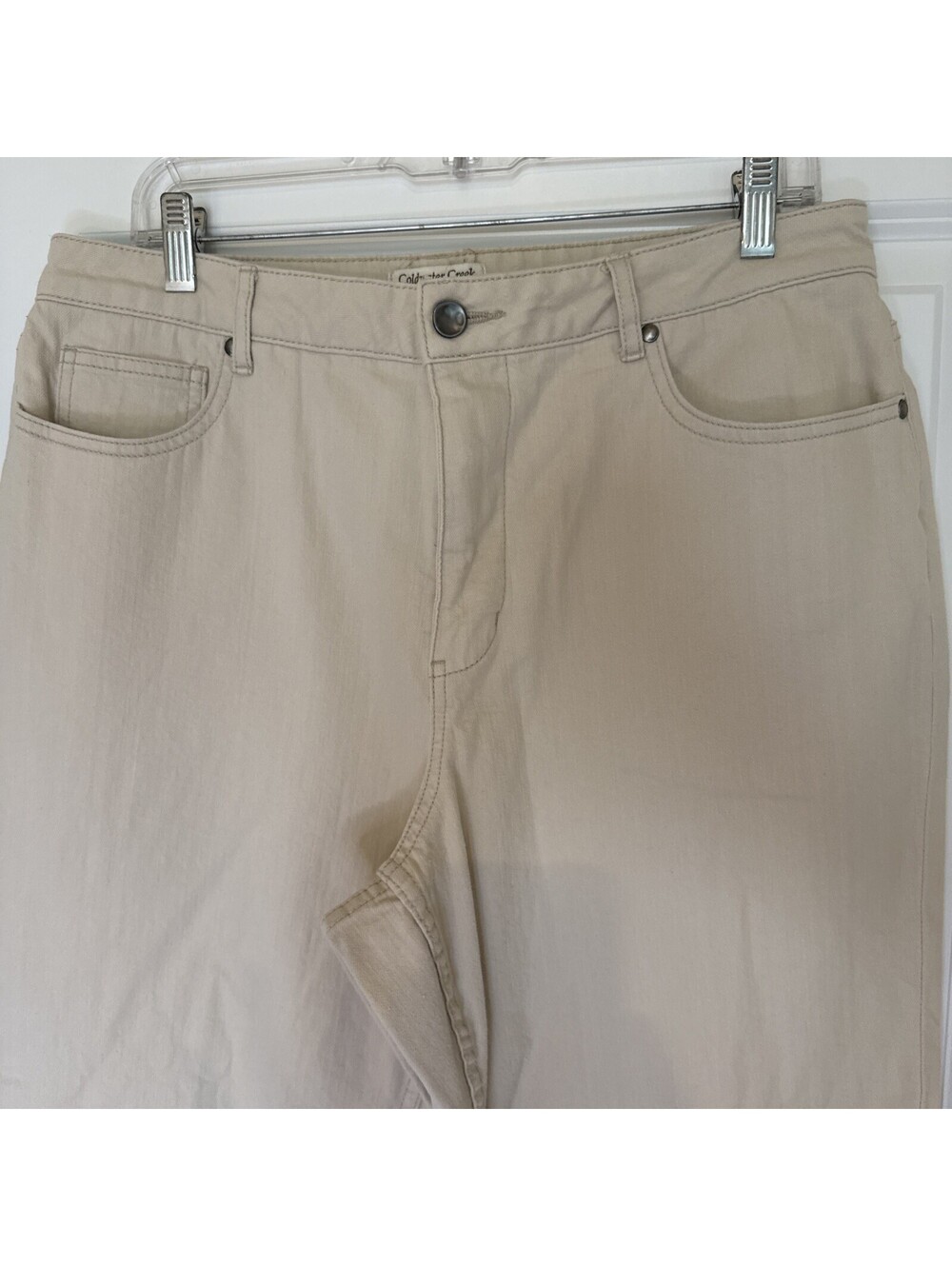 Cold water Creek Cream Colored Jeans Size 16 Classic Fit